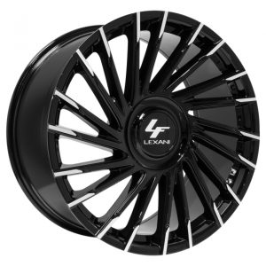 24" LEXANI WHEELS WRAITH XL GLOSS BLACK FINISH RIMS