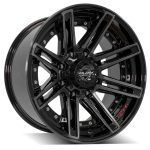 4PLAY Gen2 4P08 20x10 8x170mm -24et in Brushed Black - 4P08-20100-8170-24BBT