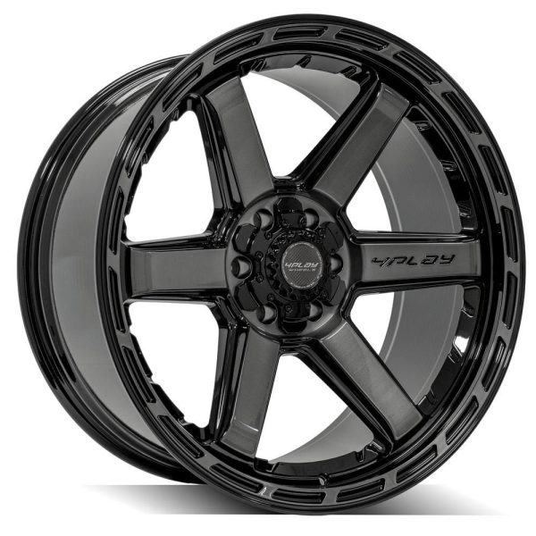 4PLAY Gen3 4P63 22x10 6x135mm & 6x5.5" -18et in Brushed Black - 4P63-22100-6D55-18BBT
