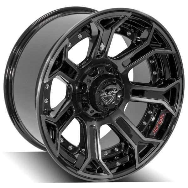 4PLAY Gen2 4P70 20x10 6x135mm & 6x5.5" -18et in Brushed Black - 4P70-20100-6D55-18BBT