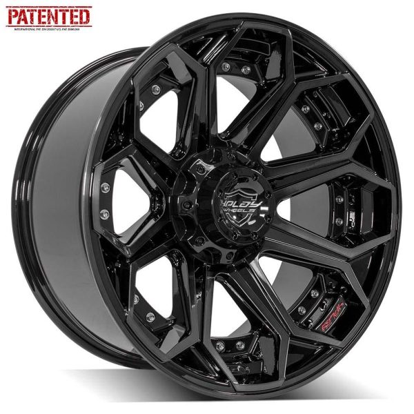 4PLAY Gen2 4P80R 20x10 6x135mm & 6x5.5" -18et in Brushed Black - 4P80R-20100-6D55-18BBT