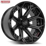 4PLAY Gen2 4P80R 22x12 6x135mm & 6x5.5" -44et in Brushed Black - 4P80R-22120-6D55-44BBT