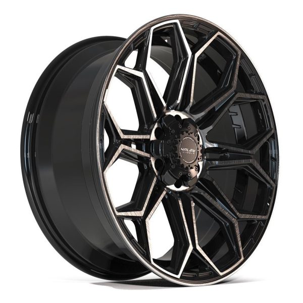 4PLAY Gen3 4P83 22x9 6x135mm & 6x5.5" +12et in Brushed Black - 4P83-22090-6D55-12BBT