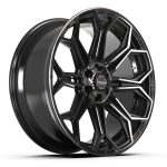 4PLAY Gen3 4P83 24x10 6x5.5 & 6x135mm 18et in Gloss Black - 4P83-24100-6D55-18B