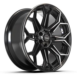 4PLAY Gen3 4P83 24x10 6x5.5 & 6x135mm 18et in Gloss Black - 4P83-24100-6D55-18B
