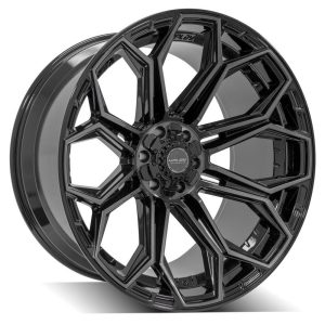 4PLAY Gen3 4P83 24x12 6x135mm & 6x5.5" -44et in Brushed Black - 4P83-24120-6D55-44BBT