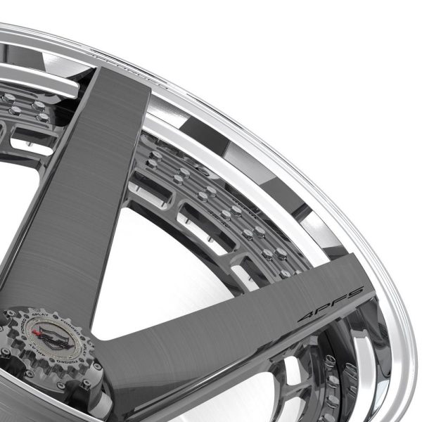 4PLAY Forged Series 4PF5 24x14 5x5" & 5x5.5" Brushed w/ Tinted Clear Center & Polished Barrel 4PLAY Forged Series 4PF5 24x14 5x5" & 5x5.5" Brushed w/ Tinted Clear Center & Polished Barrel. - 4PF5-24140-5D55-76BG-P