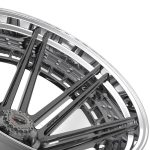 4PLAY Forged Series 4PF8 24x14 5x5" & 5x5.5" Brushed w/ Tinted Clear Center & Polished Barrel. - 4PF8-24140-5D55-76BG-P