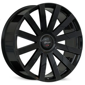 24" GIANELLE WHEELS BEIRUT GLOSS BLACK FINISH FLOW FORMED RIMS
