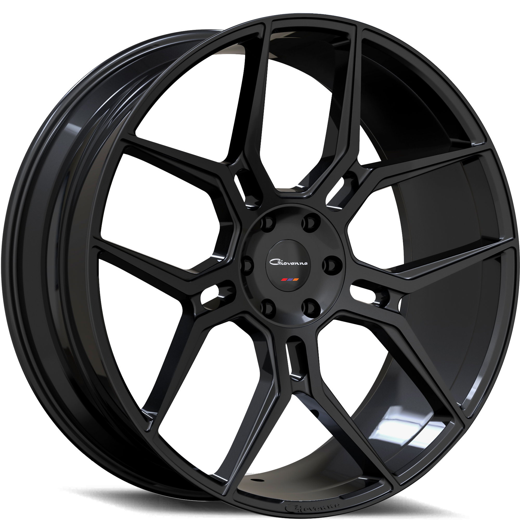 20″ GIOVANNA WHEELS HALEB GLOSS BLACK FINISH Rims And tires Package 245 ...