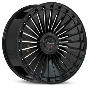 24" GIOVANNA WHEELS KAPLETTA GLOSS BLACK FINISH FLOW FORMED RIMS