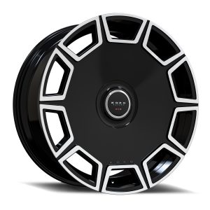 24" KOKO KUTURE WHEELS SICILY GLOSS BLACK MACHINED FINISH RIMS