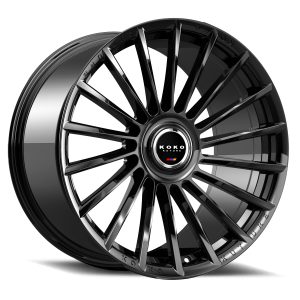 28" KOKO KUTURE WHEELS URFA GLOSS BLACK FINISH FLOW FORMED RIMS