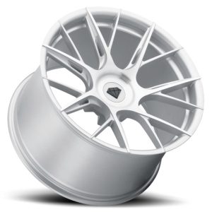 19" BLAQUE DIAMOND WHEELS BD-F18 BRUSHED SILVER FINISH FLOW FORGED RIMS - Image 2