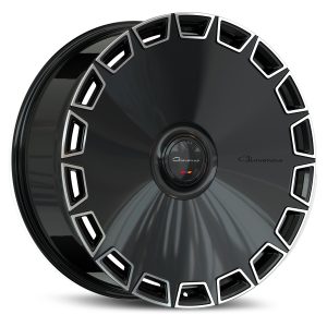 24" GIOVANNA WHEELS DICOTTO GLOSS BLACK MACHINED FACE FINISH FLOW FORMED RIMS