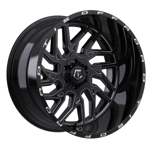 20" TIS WHEELS 544BM GLOSS BLACK MILLED CROSSOVER SUV FINISH RIMS