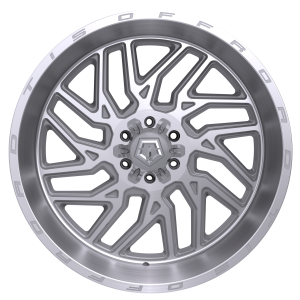 22" TIS WHEELS 544BSM GLOSS SILVER BRUSHED FACE AND LIP FINISH RIMS - Image 2