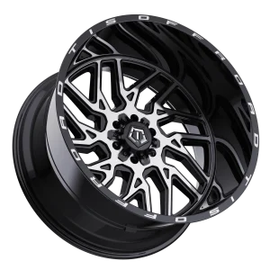 20" TIS WHEELS 544MB GLOSS BLACK MACHINED FINISH RIMS - Image 2