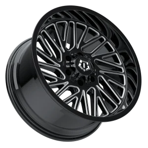22" TIS WHEELS 553BM GLOSS BLACK MILLED FINISH RIMS - Image 2