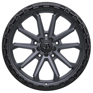 20" TIS WHEELS 556AB SATIN ANTHRACITE BLACK SIMULATED BEAD RING FINISH RIMS - Image 2