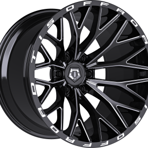 20" TIS WHEELS 566BM GLOSS BLACK MILLED FINISH RIMS - Image 3