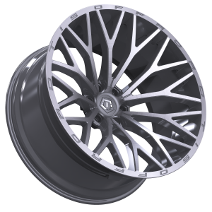 20" TIS WHEELS 566BSM GLOSS SILVER MACHINED BRUSHED FACE FINISH RIMS - Image 2