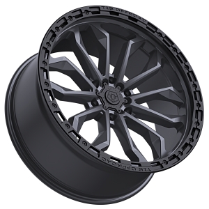 17" TIS WHEELS 556AB SATIN ANTHRACITE BLACK SIMULATED BEAD RING FINISH RIMS - Image 3