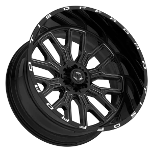 24" TIS WHEELS 560BM GLOSS BLACK MILLED FINISH RIMS - Image 3