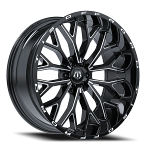 20" TIS WHEELS 565BM GLOSS BLACK MILLED FINISH RIMS
