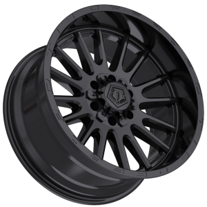 22" TIS WHEELS 567B GLOSS BLACK FINISH RIMS - Image 3