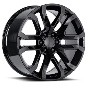 20" FACTORY REPRODUCTIONS WHEELS FR95 DENALI REPLICA GLOSS BLACK FINISH RIMS