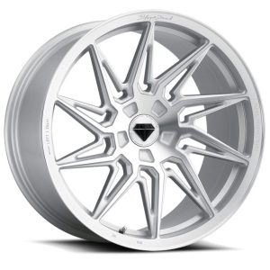 20" BLAQUE DIAMOND WHEELS BD-F20 BRUSHED SILVER FINISH FLOW FORGED RIMS