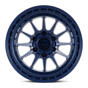 17" LOCK OFF-ROAD WHEELS BAJA MATTE BLUE MATTE BLUE RING FINISH RIMS - Image 2