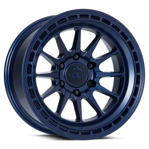 17" LOCK OFF-ROAD WHEELS BAJA MATTE BLUE MATTE BLUE RING FINISH RIMS