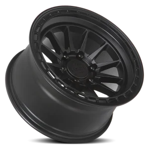 17" LOCK OFF-ROAD WHEELS BAJA MATTE BLACK MATTE BLACK RING FINISH RIMS - Image 3