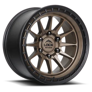 17" LOCK OFF-ROAD WHEELS BAJA MATTE DESERT BRONZE MATTE BLACK RING FINISH RIMS