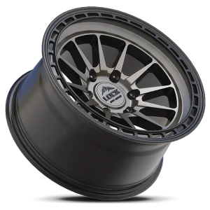 17" LOCK OFF-ROAD WHEELS BAJA MATTE GRAY MATTE BLACK RING FINISH RIMS - Image 3