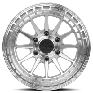 17" LOCK OFF-ROAD WHEELS BAJA MACHINED POLISHED CLEAR COAT FINISH RIMS - Image 2