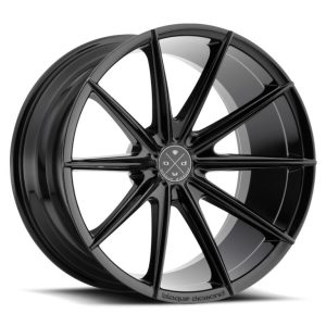 19" BLAQUE DIAMOND WHEELS BD-11 GLOSS BLACK FINISH RIMS