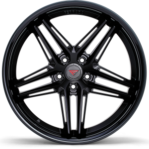 19" FERRADA WHEELS CM1 MATTE BLACK GLOSS BLACK LIP FINISH RIMS - Image 2