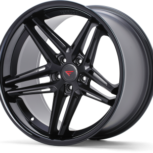 22" FERRADA WHEELS CM1 MATTE BLACK GLOSS BLACK LIP FINISH RIMS - Image 3