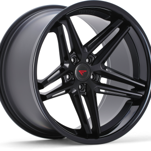 19" FERRADA WHEELS CM1 MATTE BLACK GLOSS BLACK LIP FINISH RIMS