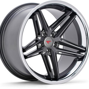 19" FERRADA WHEELS CM1 MATTE GRAPHITE CHROME LIP FINISH RIMS