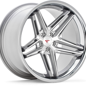 19" FERRADA WHEELS CM1 SILVER MACHINED CHROME LIP FINISH RIMS