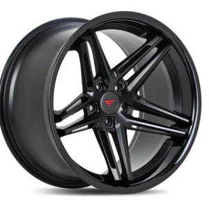 20" FERRADA WHEELS CM1 MATTE BLACK GLOSS BLACK LIP FINISH RIMS