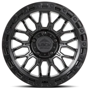 17" LOCK OFF-ROAD WHEELS COMBAT MATTE BLACK MATTE BLACK RING FINISH RIMS - Image 2