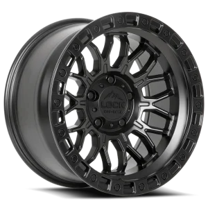 17" LOCK OFF-ROAD WHEELS COMBAT MATTE BLACK MATTE BLACK RING FINISH RIMS