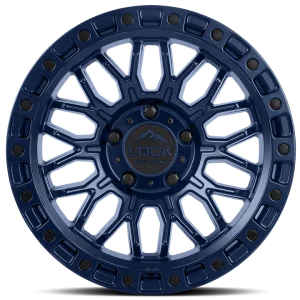 17" LOCK OFF-ROAD WHEELS COMBAT MATTE BLUE MATTE BLUE RING FINISH RIMS - Image 2