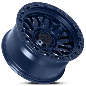 17" LOCK OFF-ROAD WHEELS COMBAT MATTE BLUE MATTE BLUE RING FINISH RIMS - Image 3