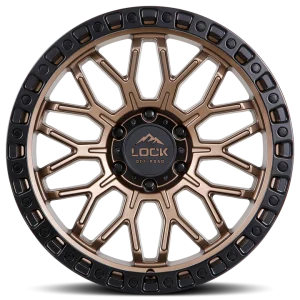 17" LOCK OFF-ROAD WHEELS COMBAT MATTE BRONZE MATTE BLACK RING FINISH RIMS - Image 2